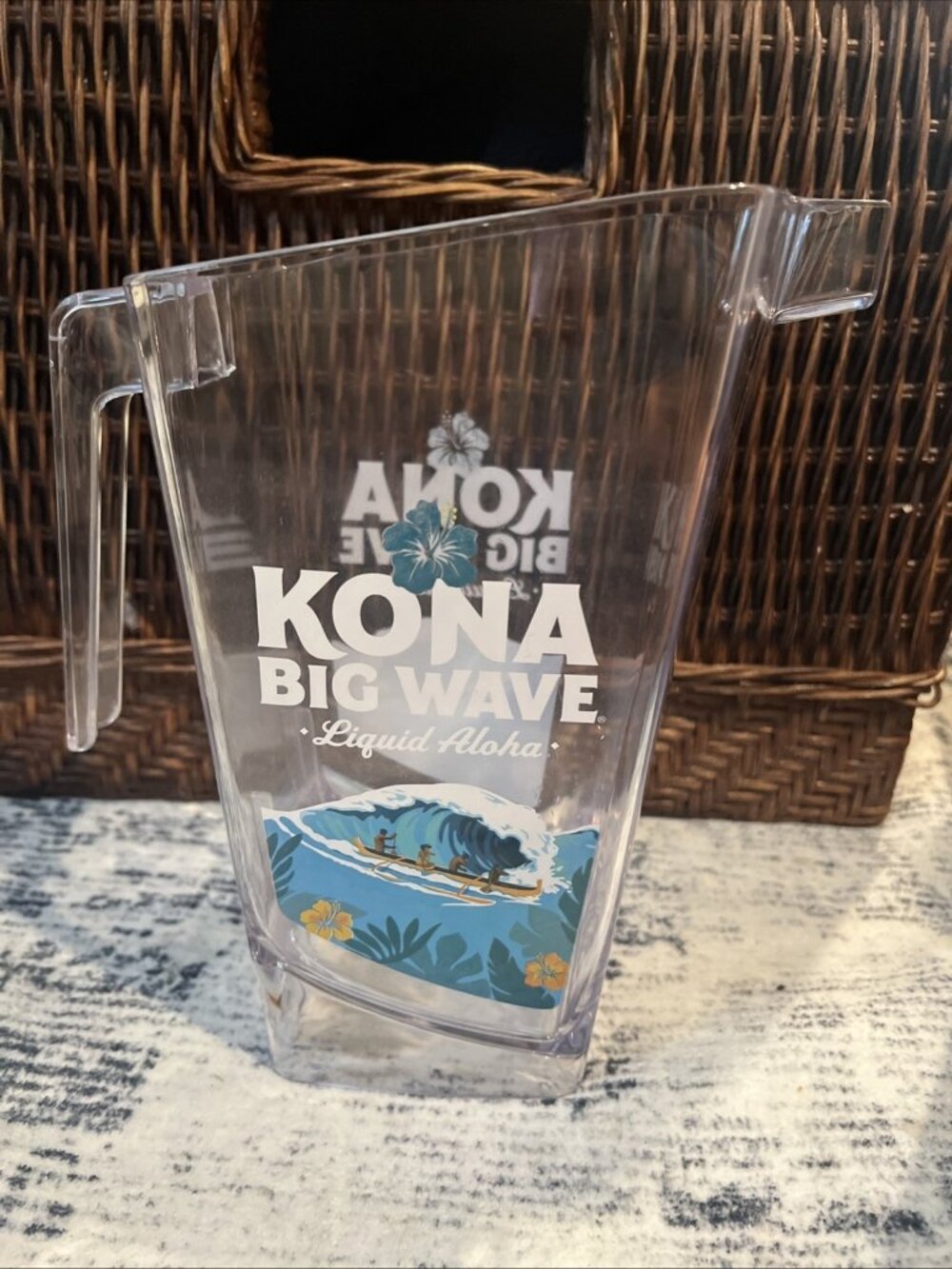 Kona Big Wave Liquid Aloha  Acrylic Beer Pitcher  64oz - NEW  Rare Find